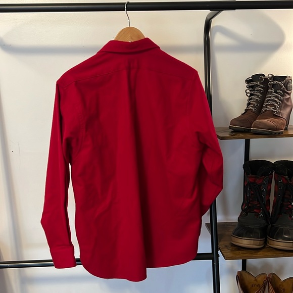 Vintage L.L. Bean Candy apple red chamois shacket sz 14 - Picture 4 of 4